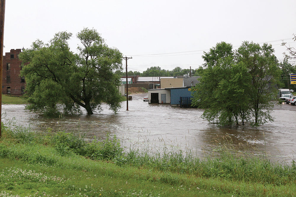 Heavy Rains Cause Flooding June 29 Behind Bloomer Tire